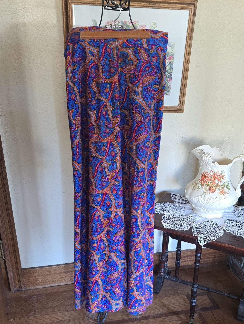 Vintage Homemade Maxi Skirt - Blue Multi